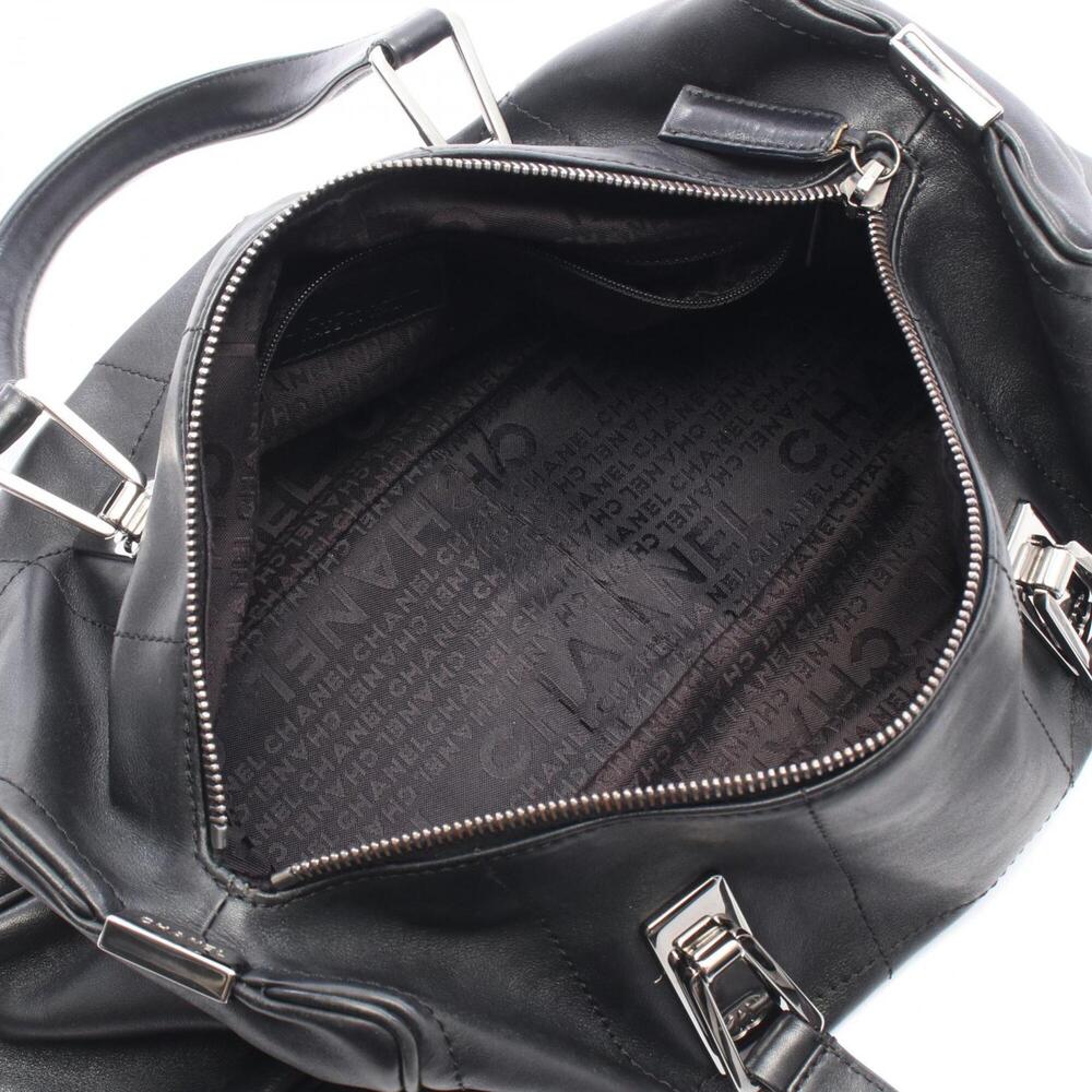 CHANEL Black Lambskin Leather Tote Bag - Picture 3 of 10
